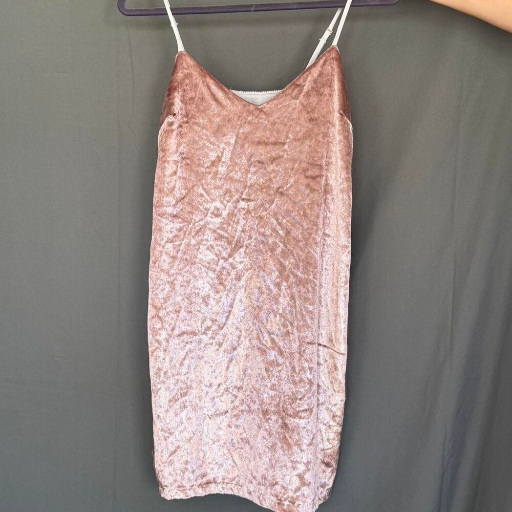 NWT Pink Velvet Slip Dress Fall Winter Y2K Holiday Party